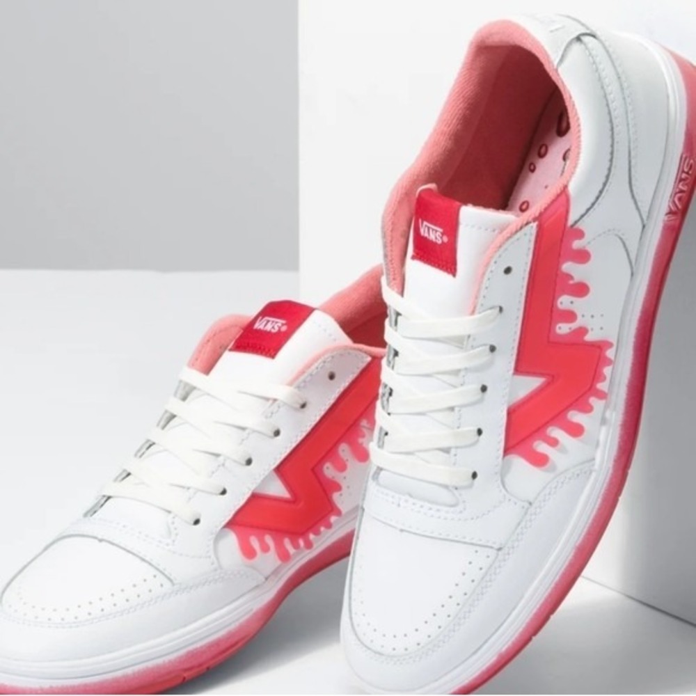 Vans Lowland CC Slushie White Red Candle Drip Sneakers Men 10.5 VN0A5KY1YF9